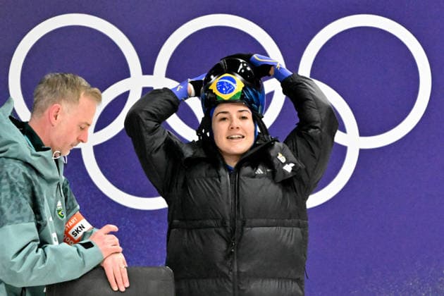 Cortina d Ampezzo, Italy, February 13th 2026. Nicole Rocha Silveira of Brazil before the Skeleton Women’s heat 1 and 2 races of the Olympic Winter games, Winterspiele,Spiele, Summer games 2026 in Cortina d Ampezzo, Italy. (Photo by Igor Kupljenik Sports Press Photo)  Copyright: xIgorxKupljenikx xSPPx Sportspressphoto_SPR92211