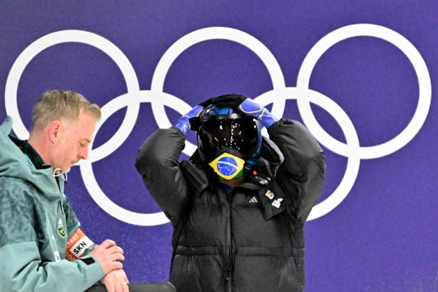 Cortina d Ampezzo, Italy, February 13th 2026. Nicole Rocha Silveira of Brazil before the Skeleton Women’s heat 1 and 2 races of the Olympic Winter games, Winterspiele,Spiele, Summer games 2026 in Cortina d Ampezzo, Italy. (Photo by Igor Kupljenik Sports Press Photo)  Copyright: xIgorxKupljenikx xSPPx Sportspressphoto_SPR92214