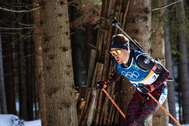 Antholz, Italien 13. Februar 2026: Biathlon Sprint Männer 10 km - Olympia 2026 Im Bild: David Zobel (GER) Anterselva Biathlon Arena *** Antholz, Italy 13 February 2026 Biathlon Sprint Men 10 km Olympia 2026 In the picture David Zobel GER Anterselva Biathlon Arena Copyright: xFotostandx xHettichx