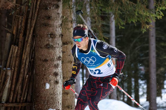 Antholz, Italien 13. Februar 2026: Biathlon Sprint Männer 10 km - Olympia 2026 Im Bild: Philipp Nawrath (GER) Anterselva Biathlon Arena *** Antholz, Italy 13 February 2026 Biathlon Sprint Men 10 km Olympia 2026 In the picture Philipp Nawrath GER Anterselva Biathlon Arena Copyright: xFotostandx xHettichx