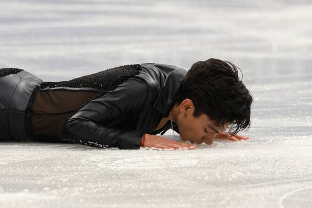 February 13, 2026, Milan, Lombardy, Italy: DONOVAN CARRILLO of Mexico skates his Free Skating program in the Men Single Skating of the Figure skating, Eiskunstlauf at the Milano Cortina 2026 Winter Olympic Games, Olympische Spiele, Olympia, OS Milan Italy - ZUMAc179 20260213_oly_c179_156 Copyright: xMickaelxChavetx