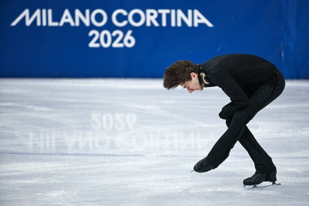 ITALY, MILAN - FEBRUARY 13, 2026: Figure skater Adam Hagara of Slovakia performs during the men s free skating event at the 2026 Winter Olympic Games, Olympische Spiele, Olympia, OS at Milano Ice Skating Arena 2026 Winter Olympics: Figure skating, Eiskunstlauf  - ZUMAt113 20260213_zaa_t113_591 Copyright: xMikhailxTereshchenkox