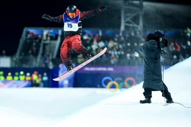 OLYMPICS - Winter Olympic Games, Olympische Spiele, Olympia, OS Milano Cortina 2026 LIVIGNO,ITALY,13.FEB.26 - OLYMPICS, SNOWBOARD - Winter Olympic Games Milano Cortina 2026, Snowboard Halfpipe, men, final. Image shows Ziyang Wang (CHN).  GEPAxpictures xWolfgangxGrebien