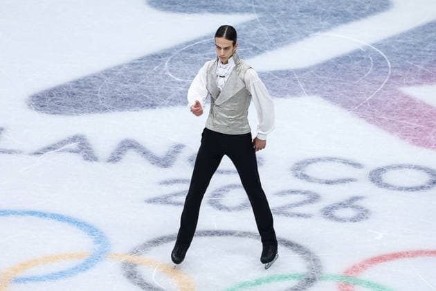 Petr Gumennik (AIN) during the Olympic Winter games, Winterspiele,Spiele, Summer games Milano-Cortina 2026, Figure skating, Eiskunstlauf Men Single Free Skating on February 13, 2026 at Milano Ice Skating Arena in Milan, Italy  Copyright: xFabrizioxCarabelli IPAxSportx xipa-agency.netx xx IPA_71453337 IPA_Agency_IPA71453337