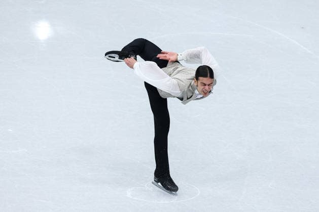 GIOCHI OLIMPICI - Olimpiadi Invernali Milano-Cortina 2026 - Figure skating, Eiskunstlauf Men Single Skating Petr Gumennik (AIN) during the Olympic Winter games, Winterspiele,Spiele, Summer games Milano-Cortina 2026, Figure Skating Men Single Free Skating on February 13, 2026 at Milano Ice Skating Arena in Milan, Italy Cortina D Ampezzo Italy  Copyright: xIPAxSport ABACAx