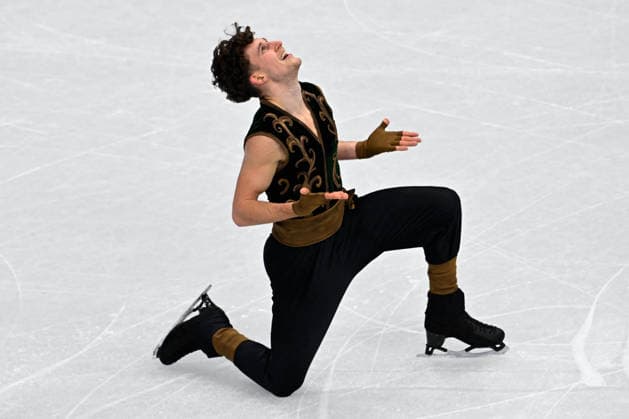Winter Olympics - Men s Singles Free Skating Lukas Britschgi of Team Switzerland competes in the Men s Singles Free Figure skating, Eiskunstlauf event on day seven of the Milano Cortina 2026 Winter Olympic Games, Olympische Spiele, Olympia, OS at Milano Ice Skating Arena on February 13, 2026 in Milan, Italy. Photo by JMP ABACAPRESS.COM Milan Italy  Copyright: xJMP ABACAx