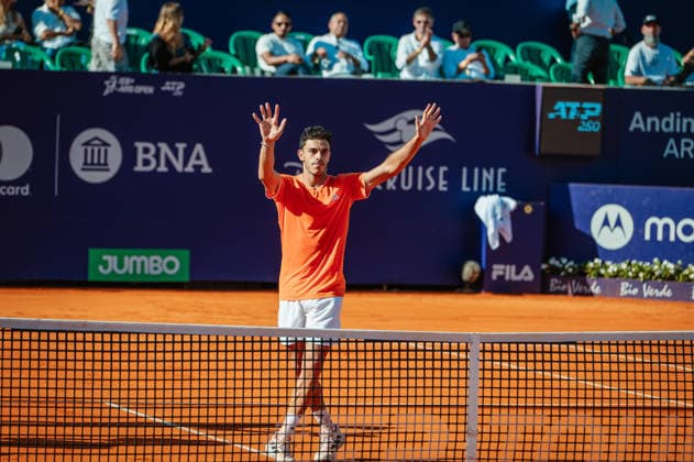 ATP, Tennis Herren Argentina Open 2026 BUENOS AIRES, AR - 13.02.2026: ATP ARGENTINA OPEN 2026 - Buenos Aires, Argentina. February 13, 2026. Francisco Cerundolo (ARG) in action during the quarter-final match of the Argentina Open 2026. (Photo: Lucas Mangi Fotoarena) x2883453x  LucasxMangi