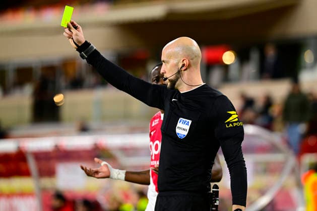 FOOTBALL : AS Monaco VS FC Nantes - Ligue 1 McDonald s - 13 02 2026 Referee Eric Wattelier during the Ligue 1 McDonald™s match between AS Monaco and FC Nantes on February 13, 2026 at the Louis II Stadium in Monaco. MonacoMonaco  Copyright: xWilliamxCannarellax