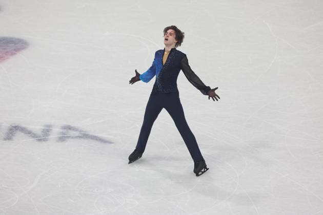 Figure skating, Eiskunstlauf - Milano Cortina 2026 Winter Olympics: Day 7 In Milan, Italy, on February 13, 2026, Shaidorov Mikhail participates in Figure Skating Men s Single Skating on day seven of the Milano Cortina 2026 Winter Olympic Games, Olympische Spiele, Olympia, OS at Milano Ice Skating Arena. Milano Italy  Copyright: xMattiaxMarteganix originalFilename:martegani-serieami260213_npO99.jpg
