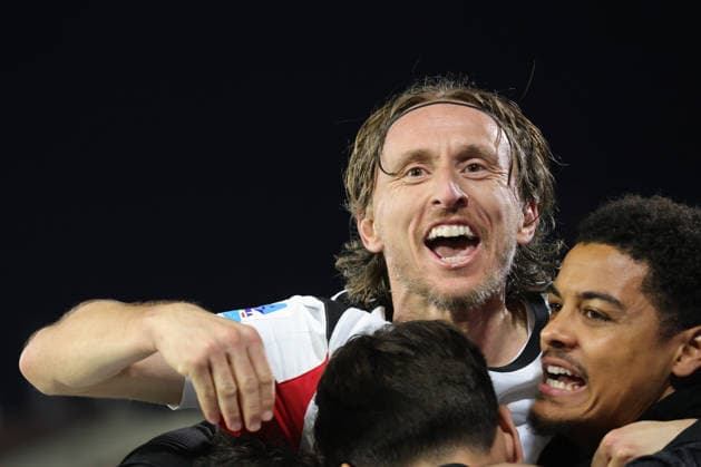 Pisa S.C. v AC Milan - Campionato Serie A Luca Modric of AC Milan celebrates after scoring his team s goal during the Italian Serie A football match between Pisa S.C. and AC Milan ,on February 13 ,2026, at the Arena Garibaldi-Romeo Anconetani Stadium in Pisa. Pisa PI Italy  Copyright: xAndreaxMartinix originalFilename:martini-pisascva260213_np1AC.jpg