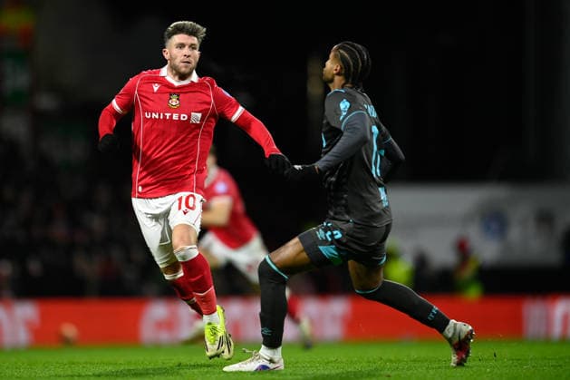 Football 2025 2026 Emirates FA Cup - Fourth Round: Wrexham vs. Ipswich - SToK Cae Ras (Racecourse Ground) - Friday 13th February 2026 Wrexham goal scorer Josh Windass COLORSPORT BARRY MITCHELL 