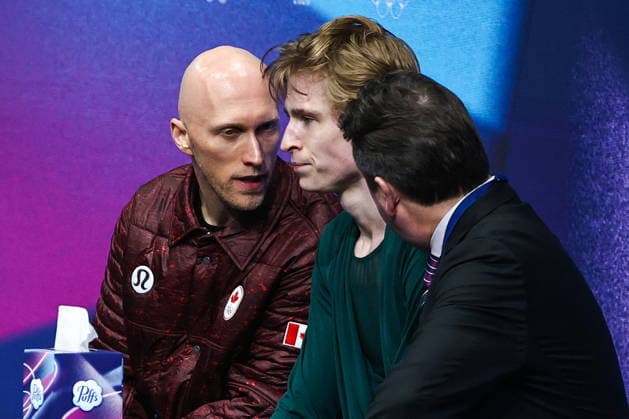 ITALY, MILAN - FEBRUARY 13, 2026: Figure skater Stephen Gogolev of Canada is seen at Kiss and Cry during the men s free skating event at the 2026 Winter Olympic Games, Olympische Spiele, Olympia, OS at Milano Ice Skating Arena 2026 Winter Olympics: Figure skating, Eiskunstlauf  - ZUMAt113 20260213_zaa_t113_655 Copyright: xMikhailxTereshchenkox