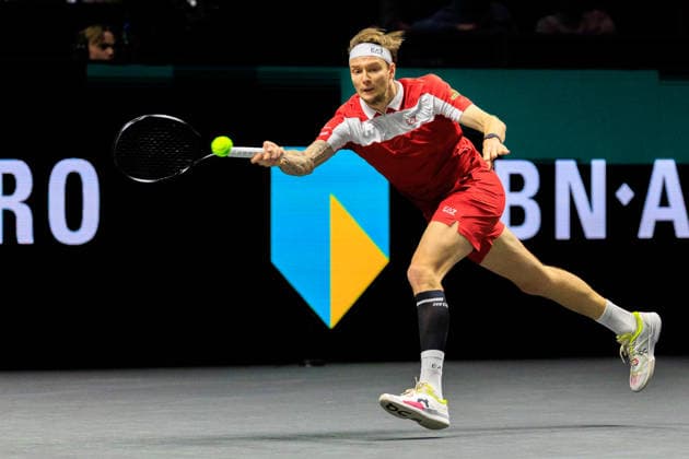 2026-02-13 ABN AMRO Open ROTTERDAM, NETHERLANDS - FEBRUARY 13: Alexander Bublik of Kazachstan during the ABN AMRO Open at Ahoy on February 13, 2026 in Rotterdam, Netherlands. Rotterdam Ahoy Netherlands Content not available for redistribution in The Netherlands directly or indirectly through any third parties. Copyright: xMarcelxvanxPlateringenx
