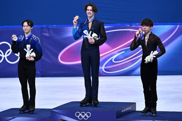 Rg Milano 13 02 2026 - Olimpiadi Milano Cortina 2026 Figure Men Skating foto Image nella foto: Mikhail Shaidorov-Yuma Kagiyama-Shun Sato 