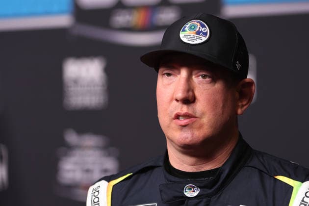 DAYTONA BEACH, FL - FEBRUARY 11: Kyle Busch ( 8 Richard Childress Racing zone Jalapeno Lime Chevrolet) is being interviewed during Media Day for the NASCAR, Motorsport, USA Cup Series Daytona 500 on February 11, 2026 at Daytona International Speedway in Daytona Beach, FL. (Photo by Jeff Robinson Icon Sportswire) AUTO: FEB 11 NASCAR Cup Series Daytona 500 Media Day EDITORIAL USE ONLY Icon2602112577500