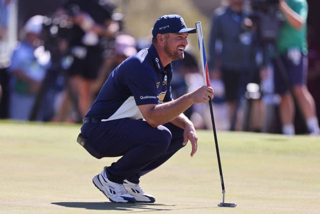 LIV GOLF ADELAIDE, Bryson DeChambeau of the Crushers GC during Round 3 of the LIV Golf Adelaide at The Grange Golf Club in Adelaide, Saturday, February 14, 2026. ( NO ARCHIVING, EDITORIAL USE ONLY ADELAIDE SA AUSTRALIA  Copyright: xMATTxTURNERx 20260214123767961971