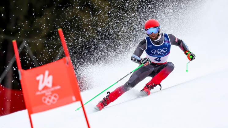 OLYMPICS - Winter Olympic Games, Olympische Spiele, Olympia, OS Milano Cortina 2026 BORMIO,ITALY,14.FEB.26 - OLYMPICS, ALPINE SKIING - Winter Olympic Games Milano Cortina 2026, giant slalom, men. Image shows Marco Schwarz (AUT).  GEPAxpictures xHaraldxSteiner