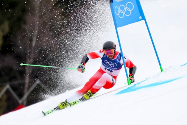 OLYMPICS - Winter Olympic Games, Olympische Spiele, Olympia, OS Milano Cortina 2026 BORMIO,ITALY,14.FEB.26 - OLYMPICS, ALPINE SKIING - Winter Olympic Games Milano Cortina 2026, giant slalom, men. Image shows Luca Aerni (SUI).  GEPAxpictures xHaraldxSteiner