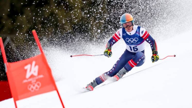 OLYMPICS - Winter Olympic Games, Olympische Spiele, Olympia, OS Milano Cortina 2026 BORMIO,ITALY,14.FEB.26 - OLYMPICS, ALPINE SKIING - Winter Olympic Games Milano Cortina 2026, giant slalom, men. Image shows River Radamus (USA).  GEPAxpictures xHaraldxSteiner