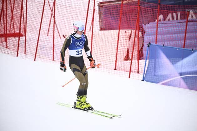 BORMIO, ITALIEN 20260214 Eduard Hallberg, Finland, körde ur under första aket i herrarnas storslalom pa Stelvio Ski Center i Bormio, Italien. *** Bilden ingar i SPORTPAKET. För övriga BETALBILD *** BORMIO ITALIEN x10080x *** BORMIO, ITALY 20260214 Eduard Hallberg, Finland, crashed out during the first run of the mens giant slalom at Stelvio Ski Center in Bormio, Italy Picture in SPORT PACKAGE For others PAY PICTURE BORMIO ITALY x10080x  Copyright: xFredrikxSandberg TTx OS 2026 ALPINT STORSLALOM HERRAR