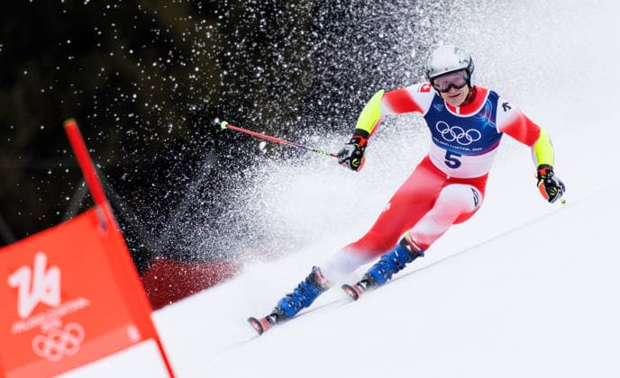 OLYMPICS - Winter Olympic Games, Olympische Spiele, Olympia, OS Milano Cortina 2026 BORMIO,ITALY,14.FEB.26 - OLYMPICS, ALPINE SKIING - Winter Olympic Games Milano Cortina 2026, giant slalom, men. Image shows Marco Odermatt (SUI).  GEPAxpictures xHaraldxSteiner