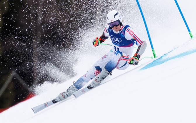 OLYMPICS - Winter Olympic Games, Olympische Spiele, Olympia, OS Milano Cortina 2026 BORMIO,ITALY,14.FEB.26 - OLYMPICS, ALPINE SKIING - Winter Olympic Games Milano Cortina 2026, giant slalom, men. Image shows Timon Haugan (NOR).  GEPAxpictures xHaraldxSteiner