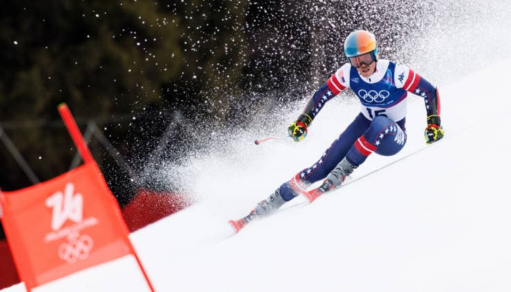 OLYMPICS - Winter Olympic Games, Olympische Spiele, Olympia, OS Milano Cortina 2026 BORMIO,ITALY,14.FEB.26 - OLYMPICS, ALPINE SKIING - Winter Olympic Games Milano Cortina 2026, giant slalom, men. Image shows River Radamus (USA).  GEPAxpictures xHaraldxSteiner