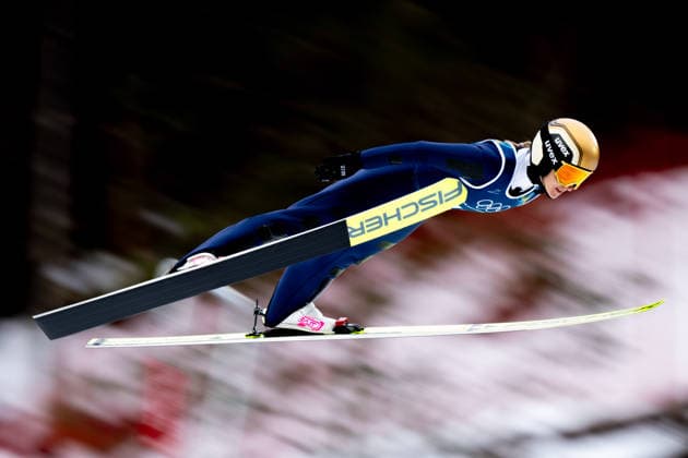 OLYMPICS - Winter Olympic Games, Olympische Spiele, Olympia, OS Milano Cortina 2026 PREDAZZO,ITALY,14.FEB.26 - OLYMPICS, Ski jumping, Skispringen, Ski, nordisch - Winter Olympic Games Milano Cortina 2026, large hill, women, training. Image shows Katharina Schmid (GER).  GEPAxpictures xOliverxLerch