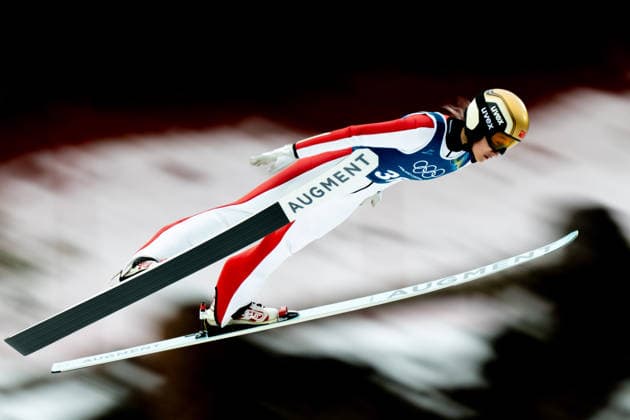 OLYMPICS - Winter Olympic Games, Olympische Spiele, Olympia, OS Milano Cortina 2026 PREDAZZO,ITALY,14.FEB.26 - OLYMPICS, Ski jumping, Skispringen, Ski, nordisch - Winter Olympic Games Milano Cortina 2026, large hill, women, training. Image shows Ping Zeng (CHN).  GEPAxpictures xOliverxLerch