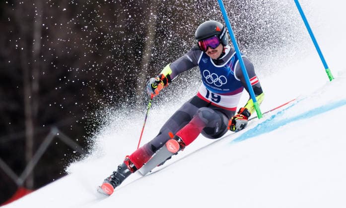 OLYMPICS - Winter Olympic Games, Olympische Spiele, Olympia, OS Milano Cortina 2026 BORMIO,ITALY,14.FEB.26 - OLYMPICS, ALPINE SKIING - Winter Olympic Games Milano Cortina 2026, giant slalom, men. Image shows Patrick Feurstein (AUT).  GEPAxpictures xHaraldxSteiner