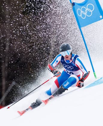 OLYMPICS - Winter Olympic Games, Olympische Spiele, Olympia, OS Milano Cortina 2026 BORMIO,ITALY,14.FEB.26 - OLYMPICS, ALPINE SKIING - Winter Olympic Games Milano Cortina 2026, giant slalom, men. Image shows Alban Elezi Cannaferina (FRA).  GEPAxpictures xHaraldxSteiner