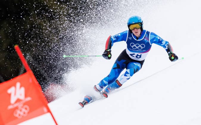 OLYMPICS - Winter Olympic Games, Olympische Spiele, Olympia, OS Milano Cortina 2026 BORMIO,ITALY,14.FEB.26 - OLYMPICS, ALPINE SKIING - Winter Olympic Games Milano Cortina 2026, giant slalom, men. Image shows Tormis Laine (EST).  GEPAxpictures xHaraldxSteiner
