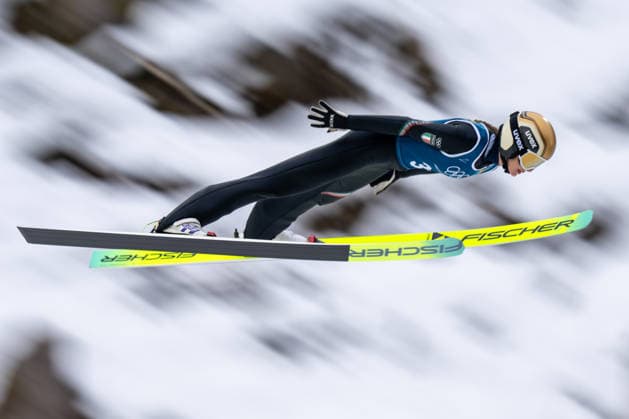 OLYMPICS - Winter Olympic Games, Olympische Spiele, Olympia, OS Milano Cortina 2026 PREDAZZO,ITALY,14.FEB.26 - OLYMPICS, Ski jumping, Skispringen, Ski, nordisch - Winter Olympic Games Milano Cortina 2026, large hill, women, training. Image shows Annika Sieff (ITA).  GEPAxpictures xOliverxLerch