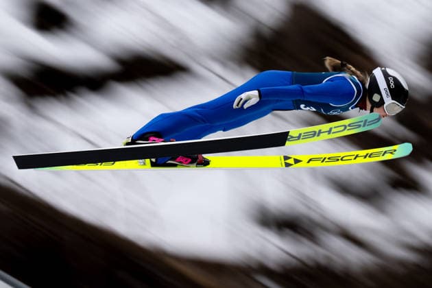 OLYMPICS - Winter Olympic Games, Olympische Spiele, Olympia, OS Milano Cortina 2026 PREDAZZO,ITALY,14.FEB.26 - OLYMPICS, Ski jumping, Skispringen, Ski, nordisch - Winter Olympic Games Milano Cortina 2026, large hill, women, training. Image shows Frida Westman (SWE).  GEPAxpictures xOliverxLerch