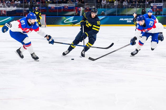 260214 Alexander Wennberg of Sweden and Erik Cernak and Martin Gernat of Slovakia in the men s Ice hockey, Eishockey game between Sweden and Slovakia during day 8 of the 2026 Winter Olympics on February 14, 2026 in Milan. Photo: Emma Wallskog BILDBYRAN kod EW CS0879 ishockey ice hockey Olympic Games, Olympische Spiele, Olympia, OS olympics winter olympics os ol olympiska spel vinter-os olympiske leker milano cortina 2026 milan cortina 2026 milano cortina 2026 olympic games milano cortina 2026 winter olympic games milano cortina-os milano cortina-ol vinter-ol 8 bbeng sverige sweden slovakien slovakia *** 260214 Alexander Wennberg of Sweden and Erik Cernak and Martin Gernat of Slovakia in the men s ice hockey game between Sweden and Slovakia during day 8 of the 2026 Winter Olympics on February 14, 2026 in Milan Photo Emma Wallskog BILDBYRAN kod EW CS0879 ishockey ice hockey olympic games olympics winter olympics os ol olympiska spel vinter os olympiske leker milano cortina 2026 milan cortina 2026 milano cortina 2026 olympic games milano cortina 2026 winter olympic games milano cortina os milano cortina ol vinter ol 8 bbeng sverige sweden slovakien slovakia  Copyright: EMMAxWALLSKOG BB260214EW017
