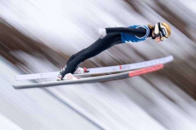 OLYMPICS - Winter Olympic Games, Olympische Spiele, Olympia, OS Milano Cortina 2026 PREDAZZO,ITALY,14.FEB.26 - OLYMPICS, Ski jumping, Skispringen, Ski, nordisch - Winter Olympic Games Milano Cortina 2026, large hill, women, training. Image shows Sina Arnet (SUI).  GEPAxpictures xOliverxLerch