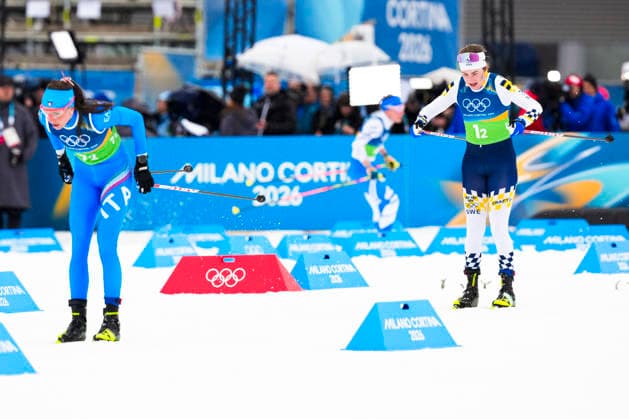 Winter Olympics in Milan Cortina 2026 Val di Fiemme, Italy 20260214. Caterina Ganz from Italy and Ebba Andersson from Sweden during the women s 4 x 7.5 km relay cross-country skiing at Lago di Tesero during the Winter Olympics in Milano Cortina 2026. Photo: Lise Aserud NTB Val di Fiemme Italy EDITORIAL USE ONLY. RESTRICTED USE FOR BETTING COMPANIES Ref:_SPO503HvnxY7Qo.jpg *** Winter Olympics in Milan Cortina 2026 Val di Fiemme, Italy 20260214 Caterina Ganz from Italy and Ebba Andersson from Sweden during the women s 4 x 7 5 km relay cross country skiing at Lago di Tesero during the Winter Olympics in Milano Cortina 2026 Photo Lise Aserud NTB Val di Fiemme Italy EDITORIAL USE ONLY RESTRICTED USE FOR BETTING COMPANIES  Copyright: xLisexAserudx xNTBx