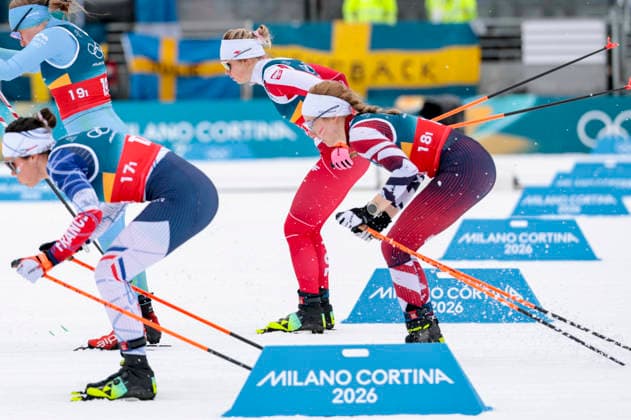 OLYMPICS - Winter Olympic Games, Olympische Spiele, Olympia, OS Milano Cortina 2026 TESERO,ITALY,14.FEB.26 - OLYMPICS, NORDIC SKIING, CROSS COUNTRY SKIING - Winter Olympic Games Milano Cortina 2026, 4X7.5km relay, women, medal ceremony. Image shows Teresa Stadlober (AUT).  GEPAxpictures xMatthiasxTrinkl