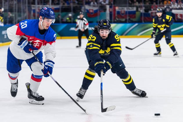 260214 Juraj Slafkovsky of Slovakia and Mika Zibanejad of Sweden in the men s Ice hockey, Eishockey game between Sweden and Slovakia during day 8 of the 2026 Winter Olympics on February 14, 2026 in Milan. Photo: Emma Wallskog BILDBYRAN kod EW CS0879 ishockey ice hockey Olympic Games, Olympische Spiele, Olympia, OS olympics winter olympics os ol olympiska spel vinter-os olympiske leker milano cortina 2026 milan cortina 2026 milano cortina 2026 olympic games milano cortina 2026 winter olympic games milano cortina-os milano cortina-ol vinter-ol 8 bbeng sverige sweden slovakien slovakia *** 260214 Juraj Slafkovsky of Slovakia and Mika Zibanejad of Sweden in the men s ice hockey game between Sweden and Slovakia during day 8 of the 2026 Winter Olympics on February 14, 2026 in Milan Photo Emma Wallskog BILDBYRAN kod EW CS0879 ishockey ice hockey olympic games olympics winter olympics os ol olympiska spel vinter os olympiske leker milano cortina 2026 milan cortina 2026 milano cortina 2026 olympic games milano cortina 2026 winter olympic games milano cortina os milano cortina ol vinter ol 8 bbeng sverige sweden slovakien slovakia  Copyright: EMMAxWALLSKOG BB260214EW027