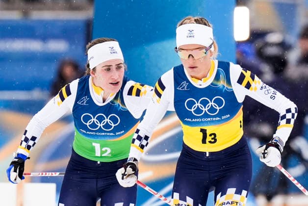 Winter Olympics in Milan Cortina 2026 Val di Fiemme, Italy 20260214. Ebba Andersson from Sweden and Frida Karlsson from Sweden during the women s 4 x 7.5 km cross-country skiing relay at Lago di Tesero during the Winter Olympics in Milano Cortina 2026. Photo: Terje Pedersen NTB Val di Fiemme Italy EDITORIAL USE ONLY. RESTRICTED USE FOR BETTING COMPANIES Ref:_SPOnO-LorENBMI.jpg *** Winter Olympics in Milan Cortina 2026 Val di Fiemme, Italy 20260214 Ebba Andersson from Sweden and Frida Karlsson from Sweden during the women s 4 x 7 5 km cross country skiing relay at Lago di Tesero during the Winter Olympics in Milano Cortina 2026 Photo Terje Pedersen NTB Val di Fiemme Italy EDITORIAL USE ONLY RESTRICTED USE FOR BETTING COMPANIES  Copyright: xTerjexPedersenx xNTBx