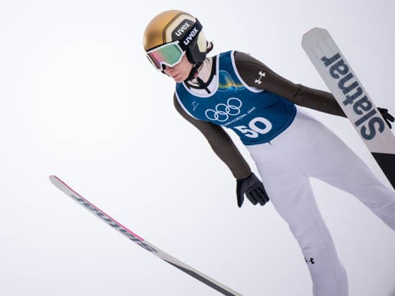 OLYMPICS - Winter Olympic Games, Olympische Spiele, Olympia, OS Milano Cortina 2026 PREDAZZO,ITALY,14.FEB.26 - OLYMPICS, Ski jumping, Skispringen, Ski, nordisch - Winter Olympic Games Milano Cortina 2026, large hill, women, training. Image shows Nika Prevc (SLO).  GEPAxpictures xOliverxLerch