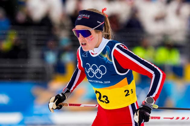 Winter Olympics in Milan Cortina 2026 Val di Fiemme, Italy 20260214. Karoline Simpson-Larsen from Norway during the women s cross-country skiing 4 x 7.5 km relay at Lago di Tesero during the Winter Olympics in Milano Cortina 2026. Photo: Terje Pedersen NTB Val di Fiemme Italy EDITORIAL USE ONLY. RESTRICTED USE FOR BETTING COMPANIES Ref:_SPOhwpRjkNyVro.jpg *** Winter Olympics in Milan Cortina 2026 Val di Fiemme, Italy 20260214 Karoline Simpson Larsen from Norway during the women s cross country skiing 4 x 7 5 km relay at Lago di Tesero during the Winter Olympics in Milano Cortina 2026 Photo Terje Pedersen NTB Val di Fiemme Italy EDITORIAL USE ONLY RESTRICTED USE FOR BETTING COMPANIES  Copyright: xTerjexPedersenx xNTBx