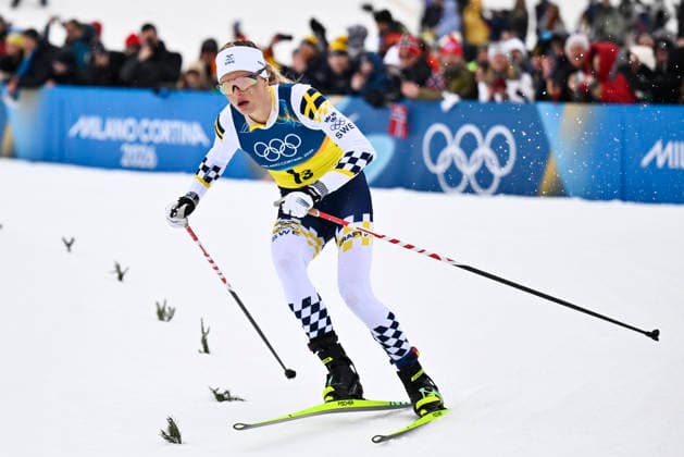 VAL DI FIEMME, ITALY 20260214 Sweden s Ebba Andersson and Linn Svahn take turns in the women s 4 x 7.5 km relay during the Winter Olympics at the Tesero cross-country skiing stadium in Val di Fiemme, Italy. *** The image is included in the SPORTS PACKAGE. For others PAYMENT IMAGE *** VAL DI FIEMME ITALY x10430x *** VAL DI FIEMME, ITALY 20260214 Sweden s Ebba Andersson and Linn Svahn take turns in the women s 4 x 7 5 km relay during the Winter Olympics at the Tesero cross country skiing stadium in Val di Fiemme, Italy The image is included in the SPORTS PACKAGE For others PAYMENT IMAGE VAL DI FIEMME ITALY x10430x  Copyright: xChristinexOlsson TTx OS 2026 SKIDOR STAFETT DAM