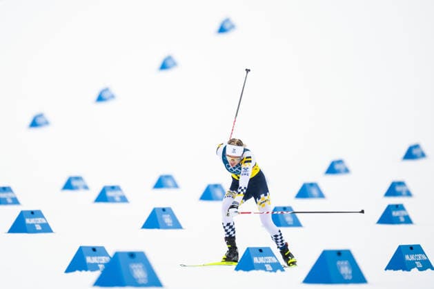 260214 Frida Karlsson of Sweden competes in the women s 4 x 7.5km relay cross-country skiing race during day 8 of the 2026 Winter Olympics on February 14, 2026 in Val di Fiemme. Photo: Maxim Thore BILDBYRAN kod MT MT0980 skidor cross-country skiing langrenn Olympic Games, Olympische Spiele, Olympia, OS olympics winter olympics os ol olympiska spel vinter-os olympiske leker milano cortina 2026 milan cortina 2026 milano cortina 2026 olympic games milano cortina 2026 winter olympic games milano cortina-os milano cortina-ol vinter-ol 8 bbeng stafett dam sverige *** 260214 Frida Karlsson of Sweden competes in the women s 4 x 7 5km relay cross country skiing race during day 8 of the 2026 Winter Olympics on February 14, 2026 in Val di Fiemme Photo Maxim Thore BILDBYRAN kod MT MT0980 skidor cross country skiing langrenn olympic games olympics winter olympics os ol olympiska spel vinter os olympiske leker milano cortina 2026 milan cortina 2026 milano cortina 2026 olympic games milano cortina 2026 winter olympic games milano cortina os milano cortina ol vinter ol 8 bbeng relay dam sverige  Copyright: MAXIMxTHORE BB260214MT019