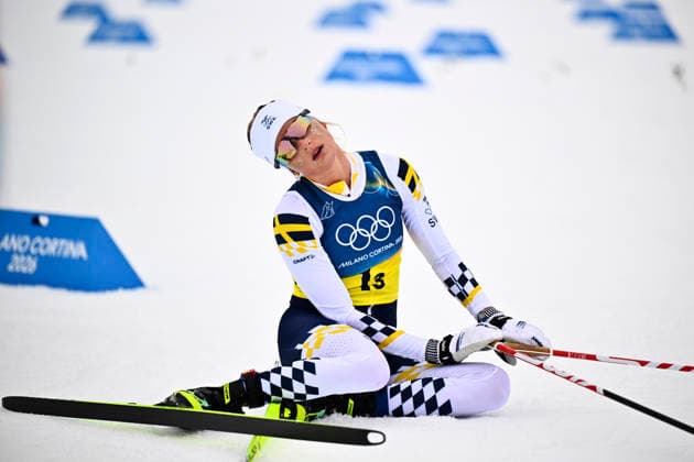 VAL DI FIEMME, ITALY 20260214 Sweden s Ebba Andersson and Linn Svahn take turns in the women s 4 x 7.5 km relay during the Winter Olympics at the Tesero cross-country skiing stadium in Val di Fiemme, Italy. *** The image is included in the SPORTS PACKAGE. For others PAYMENT IMAGE *** VAL DI FIEMME ITALY x10430x *** VAL DI FIEMME, ITALY 20260214 Sweden s Ebba Andersson and Linn Svahn take turns in the women s 4 x 7 5 km relay during the Winter Olympics at the Tesero cross country skiing stadium in Val di Fiemme, Italy The image is included in the SPORTS PACKAGE For others PAYMENT IMAGE VAL DI FIEMME ITALY x10430x  Copyright: xChristinexOlsson TTx OS 2026 SKIDOR STAFETT DAM