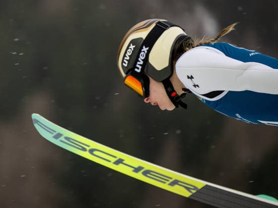 OLYMPICS - Winter Olympic Games, Olympische Spiele, Olympia, OS Milano Cortina 2026 PREDAZZO,ITALY,14.FEB.26 - OLYMPICS, Ski jumping, Skispringen, Ski, nordisch - Winter Olympic Games Milano Cortina 2026, large hill, women, training. Image shows Nika Vodan (SLO).  GEPAxpictures xOliverxLerch