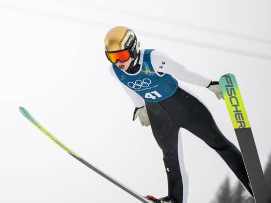 OLYMPICS - Winter Olympic Games, Olympische Spiele, Olympia, OS Milano Cortina 2026 PREDAZZO,ITALY,14.FEB.26 - OLYMPICS, Ski jumping, Skispringen, Ski, nordisch - Winter Olympic Games Milano Cortina 2026, large hill, women, training. Image shows Nika Vodan (SLO).  GEPAxpictures xOliverxLerch