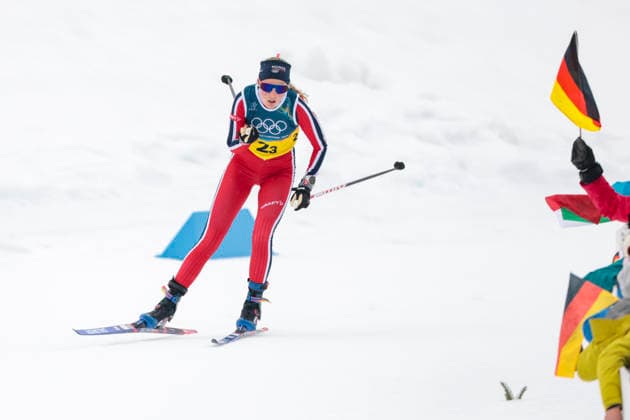 OLYMPICS - Winter Olympic Games, Olympische Spiele, Olympia, OS Milano Cortina 2026 TESERO,ITALY,14.FEB.26 - OLYMPICS, NORDIC SKIING, CROSS COUNTRY SKIING - Winter Olympic Games Milano Cortina 2026, 4X7.5km relay, women, medal ceremony. Image shows Karoline Simpson Larsen (NOR).  GEPAxpictures xMatthiasxTrinkl
