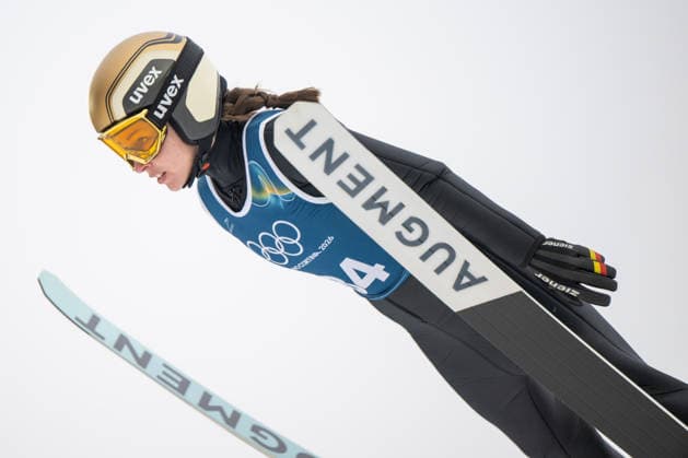 OLYMPICS - Winter Olympic Games, Olympische Spiele, Olympia, OS Milano Cortina 2026 PREDAZZO,ITALY,14.FEB.26 - OLYMPICS, Ski jumping, Skispringen, Ski, nordisch - Winter Olympic Games Milano Cortina 2026, large hill, women, training. Image shows Juliane Seyfarth (GER).  GEPAxpictures xOliverxLerch