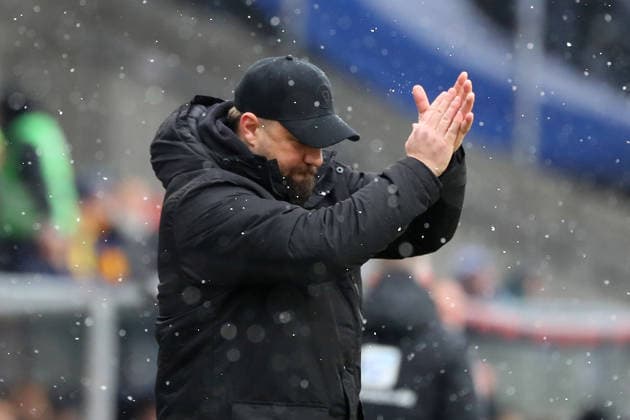 Braunschweig vs. Darmstadt, 2. BL Braunschweig, 14.02.2026, Fußball, Herren, 2. BL, Saison 2025 2026, Eintracht Braunschweig vs. SV Darmstadt 98: Cheftrainer Heiner Backhaus (Eintracht Braunschweig) (DFL DFB REGULATIONS PROHIBIT ANY USE OF PHOTOGRAPHS as IMAGE SEQUENCES and or QUASI-VIDEO) Stadion an der Hamburger Straße Niedersachsen Deutschland
